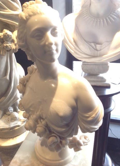 Italian Marble Lady Bust