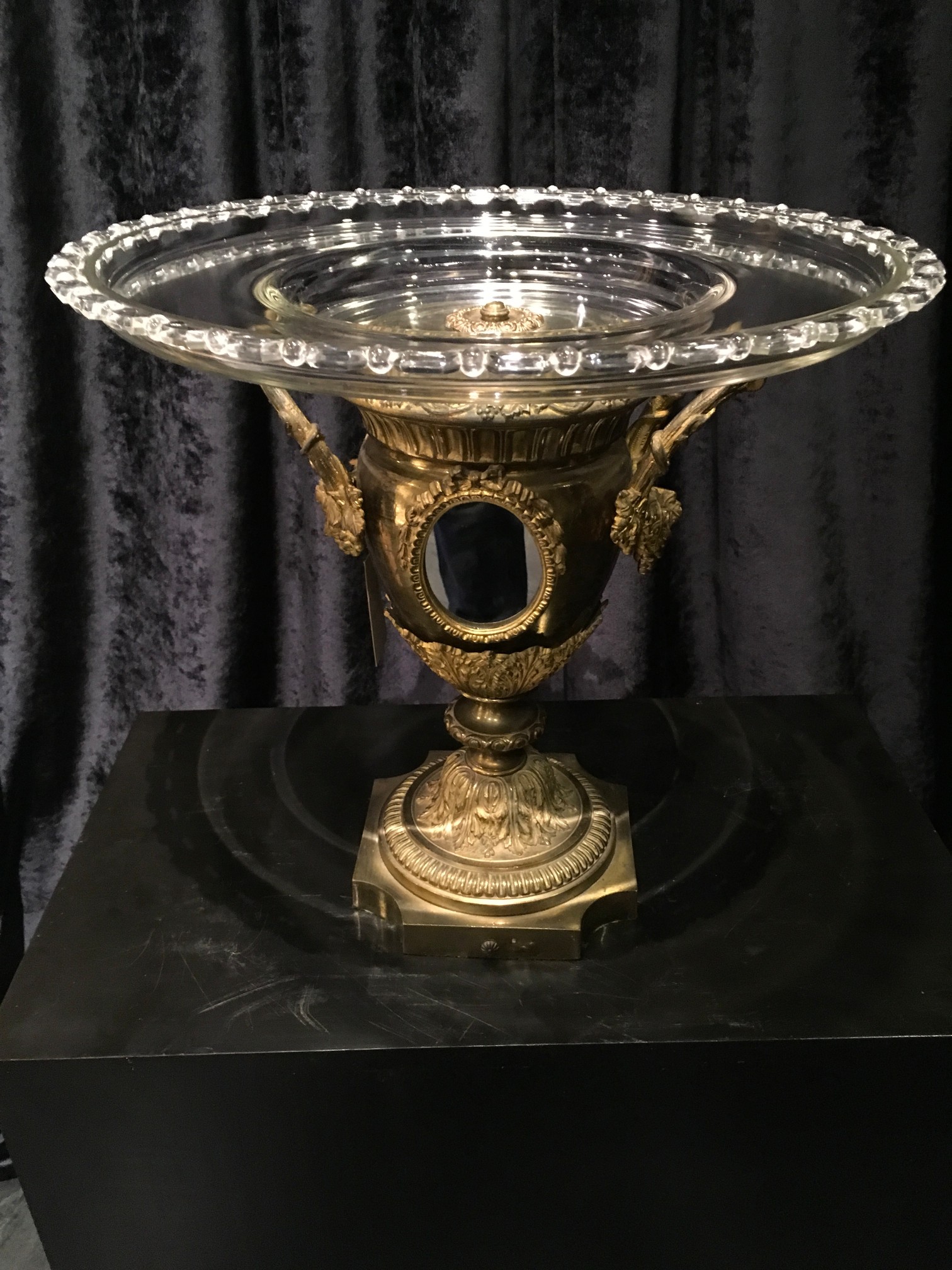 French Table Center Piece with Bronze Mounting