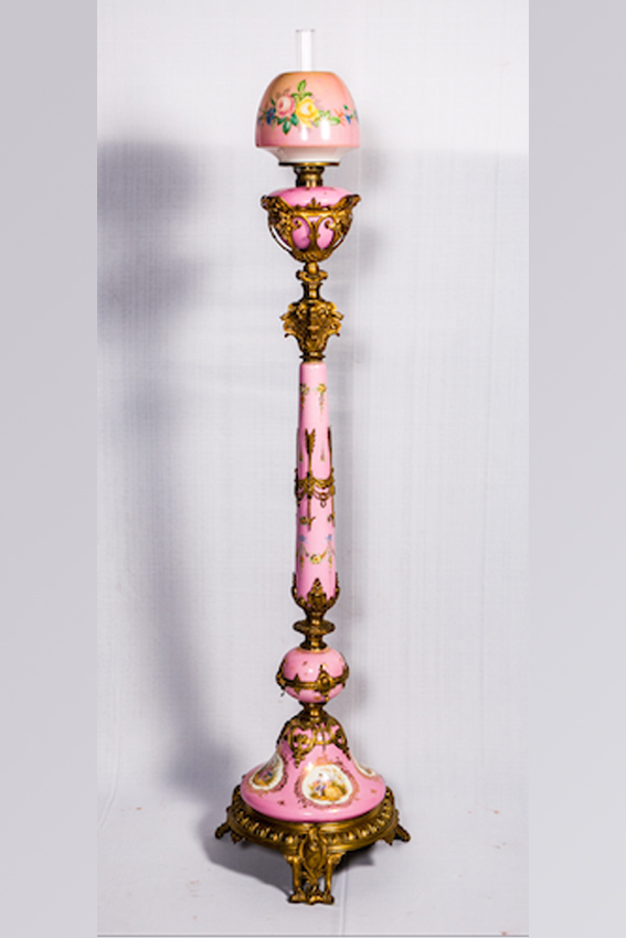 Porcelain Pink Pedestal Lamp Artnova